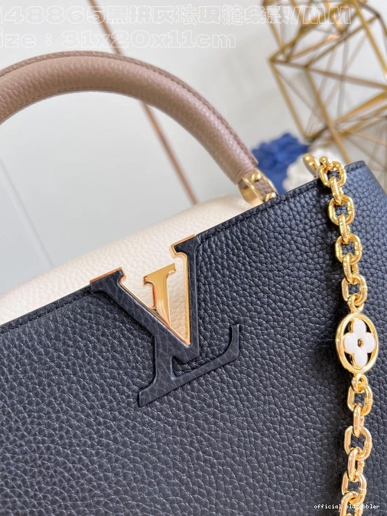 Official oldcobbler LOUIS CAPUCINES BB-31.5*20*11CM VUITTON 0727